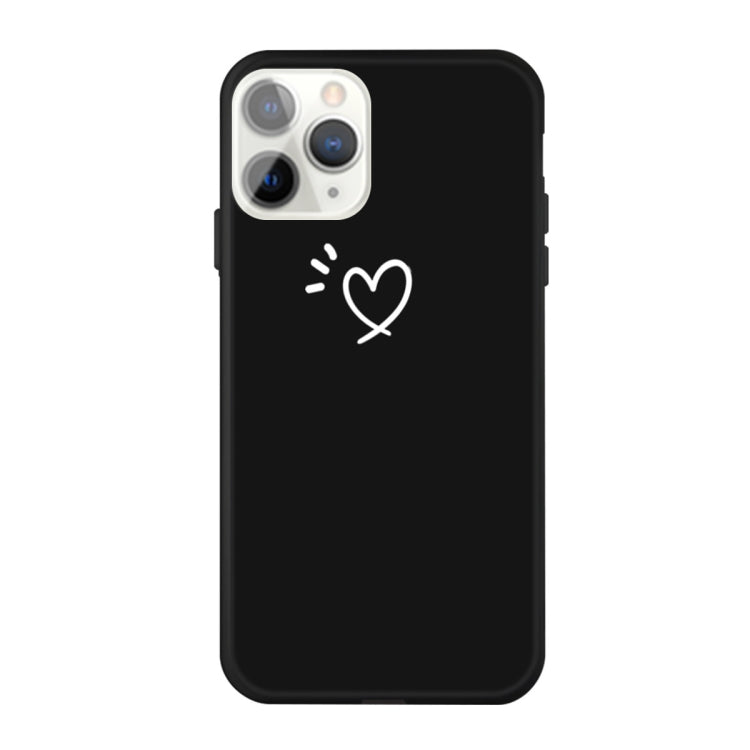 For iPhone 11 Pro Three Dots Love-heart Pattern Colorful Frosted TPU Phone Protective Case
