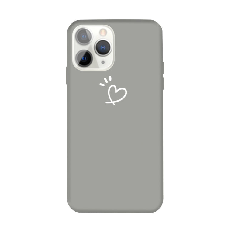 For iPhone 11 Pro Three Dots Love-heart Pattern Colorful Frosted TPU Phone Protective Case