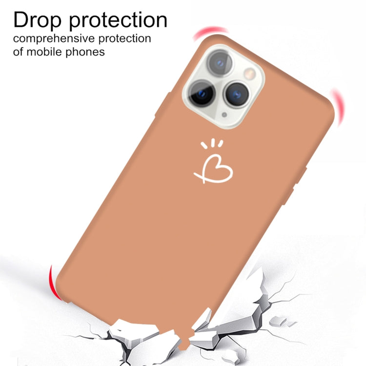 For iPhone 11 Pro Three Dots Love-heart Pattern Colorful Frosted TPU Phone Protective Case
