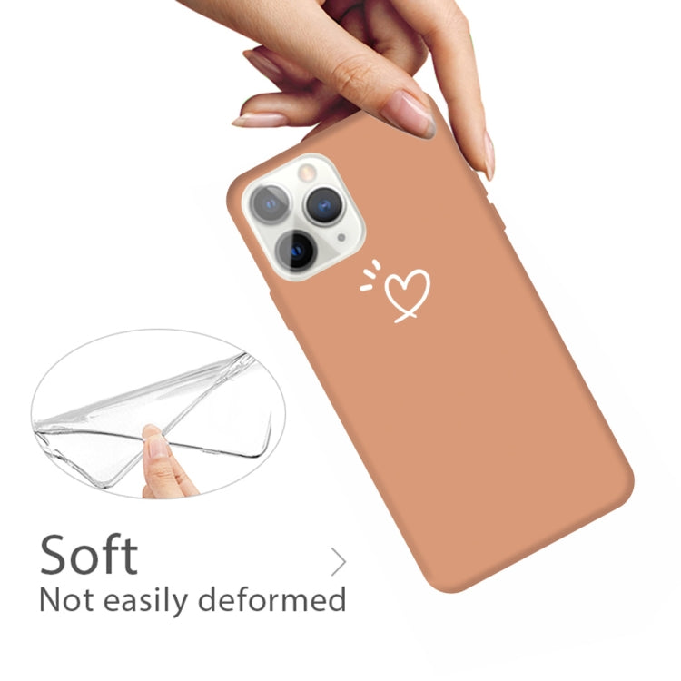 For iPhone 11 Pro Three Dots Love-heart Pattern Colorful Frosted TPU Phone Protective Case