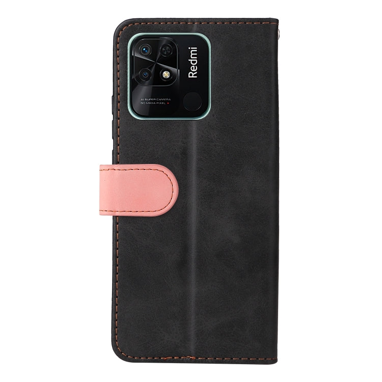 For Xiaomi Redmi 10C / Redmi 10 India Stitching-Color Horizontal Flip Leather Case