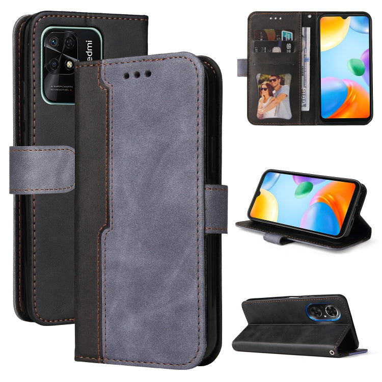 For Xiaomi Redmi 10C / Redmi 10 India Stitching-Color Horizontal Flip Leather Case