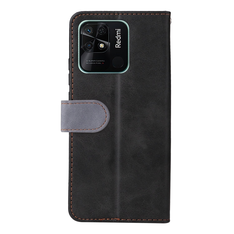 For Xiaomi Redmi 10C / Redmi 10 India Stitching-Color Horizontal Flip Leather Case