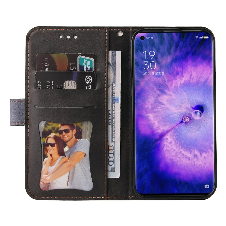 For OPPO Find X5 Stitching-Color Horizontal Flip Leather Case