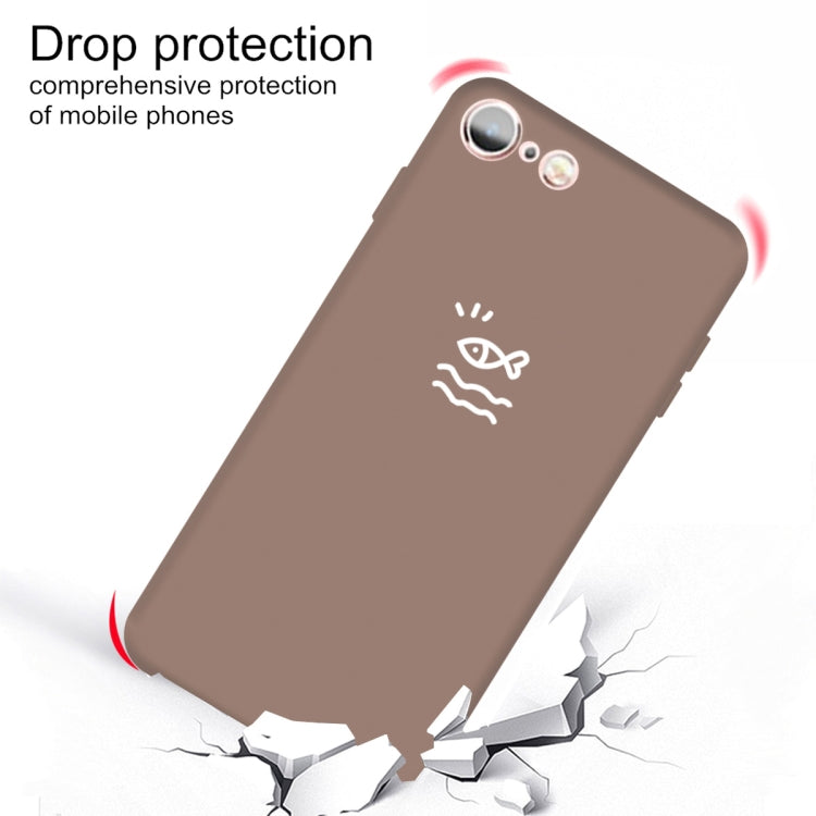 For iPhone 6s / 6 Small Fish Pattern Colorful Frosted TPU Phone Protective Case