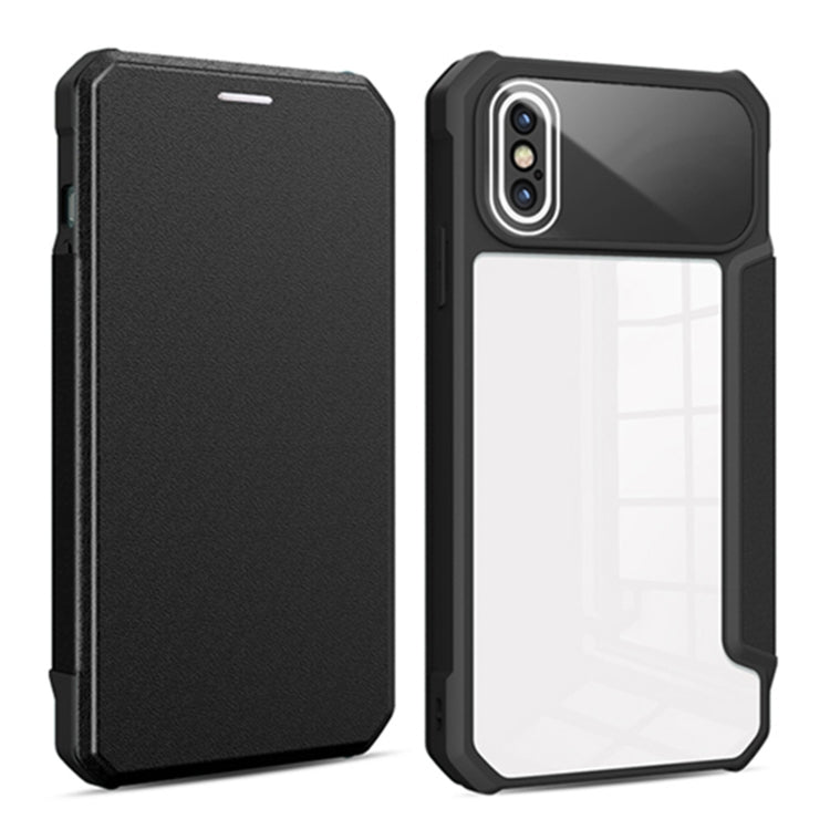 For iPhone X / XS Magnetic Flip Leather Phone Case
