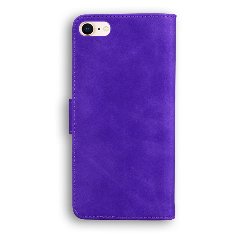 For iPhone SE 2022 / SE 2020 / 8 / 7 Skin Feel Pure Color Flip Leather Phone Case
