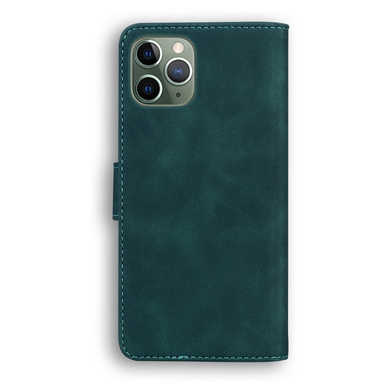 For iPhone 11 Pro Max Skin Feel Pure Color Flip Leather Phone Case