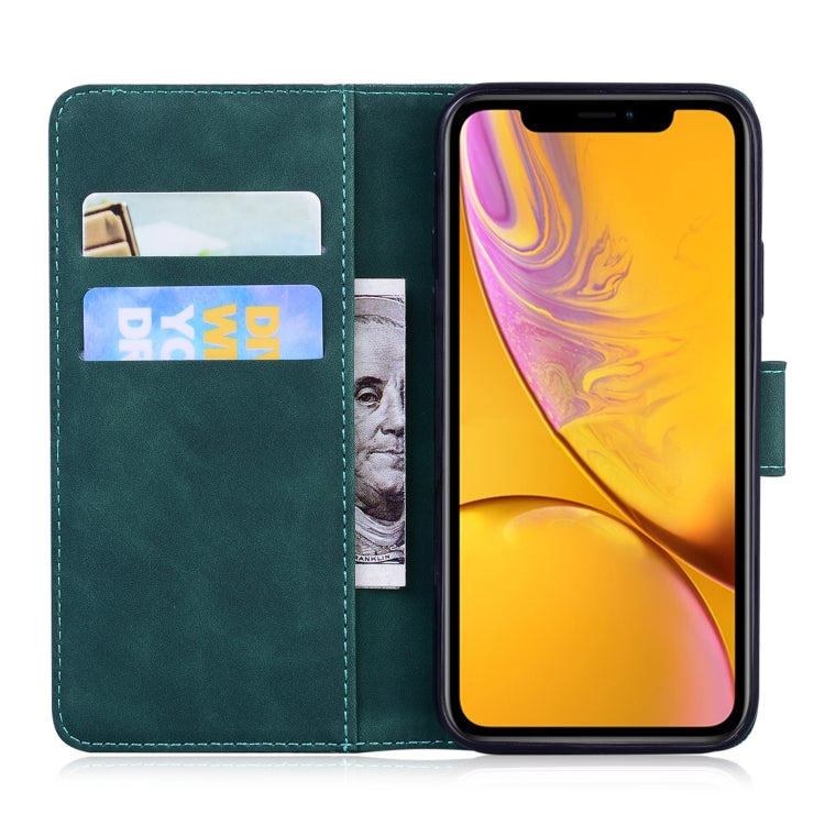 For iPhone XR Skin Feel Pure Color Flip Leather Phone Case