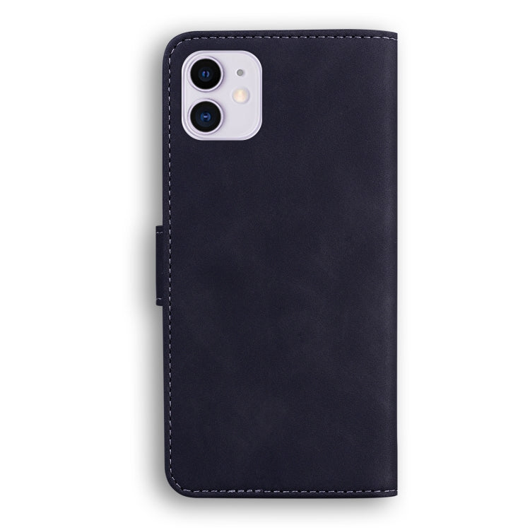 For iPhone 12 mini Skin Feel Pure Color Flip Leather Phone Case