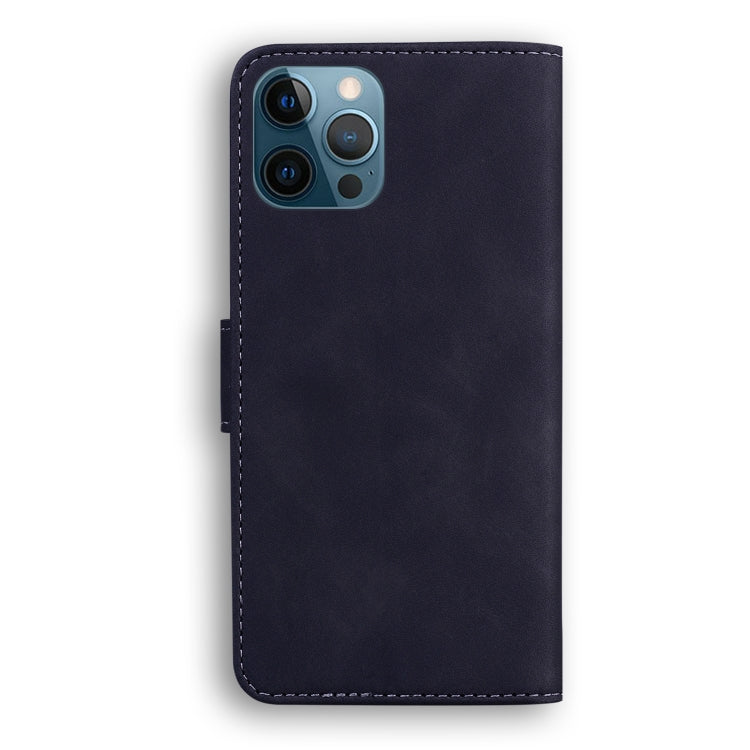 For iPhone 12 Pro Max Skin Feel Pure Color Flip Leather Phone Case