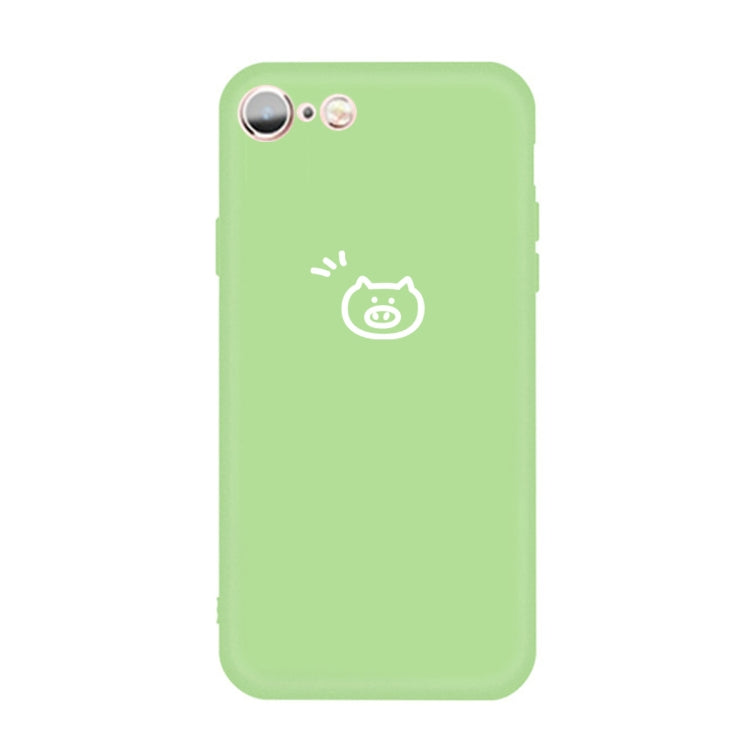 For iPhone 6s / 6 Small Pig Pattern Colorful Frosted TPU Phone Protective Case