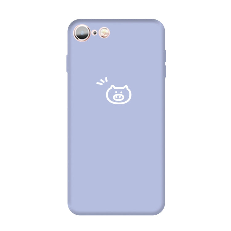 For iPhone 6s / 6 Small Pig Pattern Colorful Frosted TPU Phone Protective Case