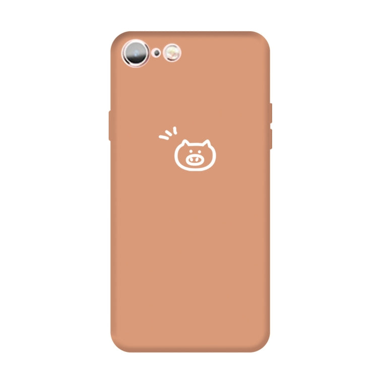 For iPhone 6s / 6 Small Pig Pattern Colorful Frosted TPU Phone Protective Case