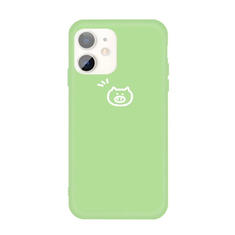 For iPhone 11 Small Pig Pattern Colorful Frosted TPU Phone Protective Case