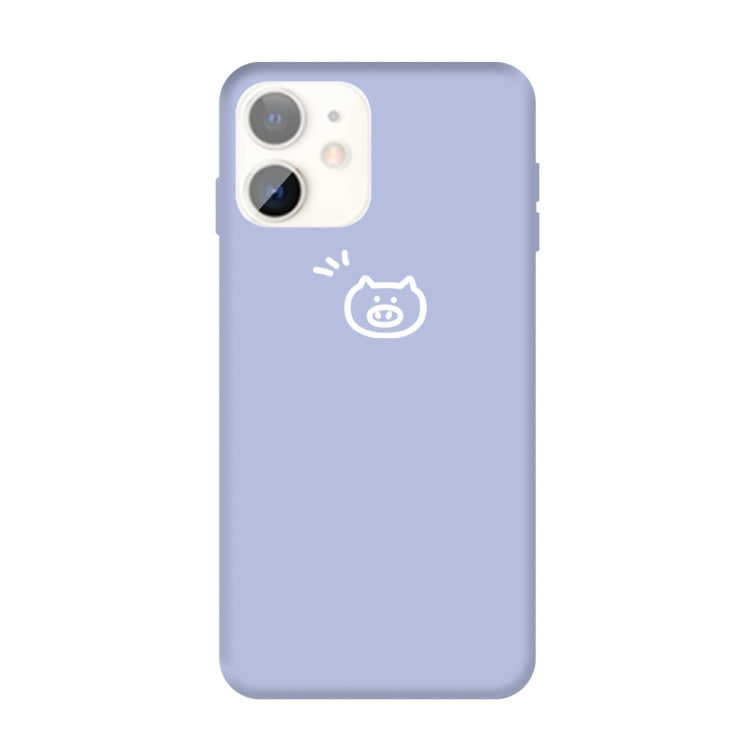 For iPhone 11 Small Pig Pattern Colorful Frosted TPU Phone Protective Case