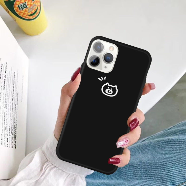 For iPhone 11 Pro Small Pig Pattern Colorful Frosted TPU Phone Protective Case