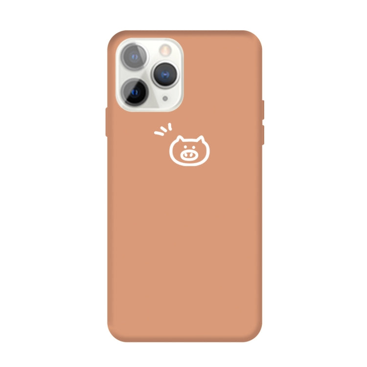 For iPhone 11 Pro Max Small Pig Pattern Colorful Frosted TPU Phone Protective Case