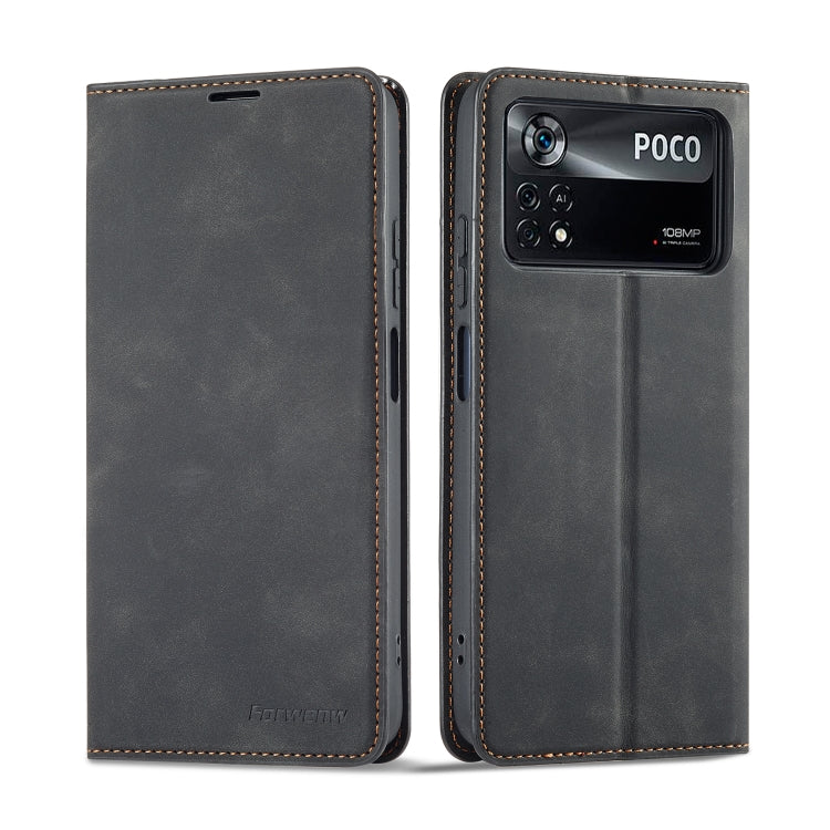 For Xiaomi Poco X4 Pro 5G Forwenw Dream Series Oil Edge Strong Magnetism Leather Phone Case