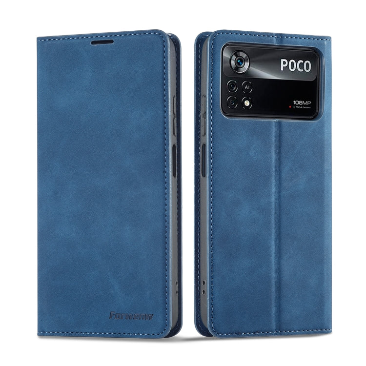 For Xiaomi Poco X4 Pro 5G Forwenw Dream Series Oil Edge Strong Magnetism Leather Phone Case