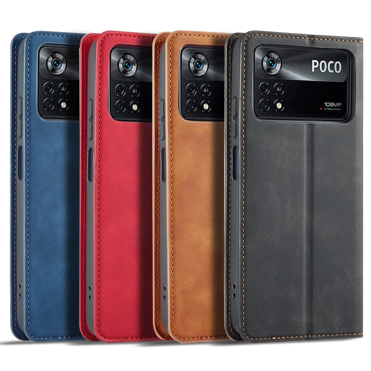For Xiaomi Poco X4 Pro 5G Forwenw Dream Series Oil Edge Strong Magnetism Leather Phone Case