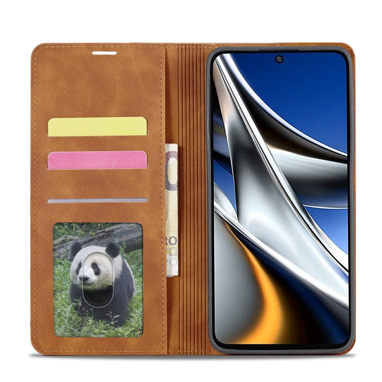 For Xiaomi Poco X4 Pro 5G Forwenw Dream Series Oil Edge Strong Magnetism Leather Phone Case