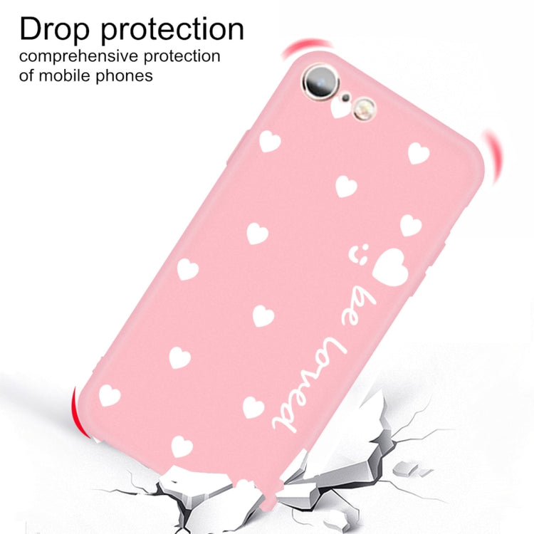 For iPhone 6s / 6 Smiling Face Multiple Love-hearts Pattern Colorful Frosted TPU Phone Protective Case