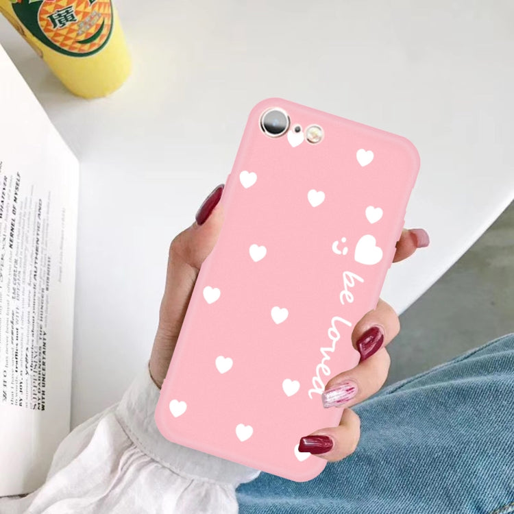 For iPhone 6s / 6 Smiling Face Multiple Love-hearts Pattern Colorful Frosted TPU Phone Protective Case