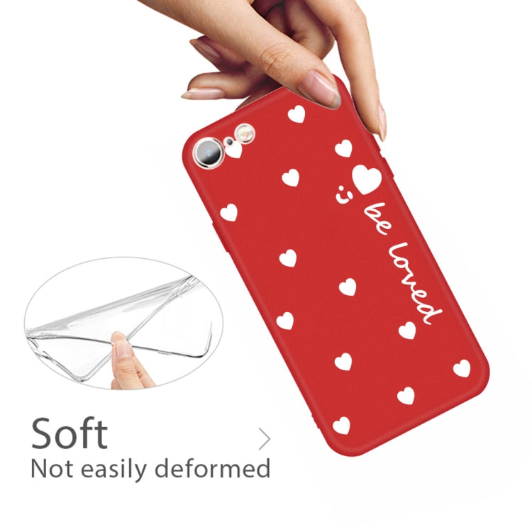 For iPhone 6s / 6 Smiling Face Multiple Love-hearts Pattern Colorful Frosted TPU Phone Protective Case