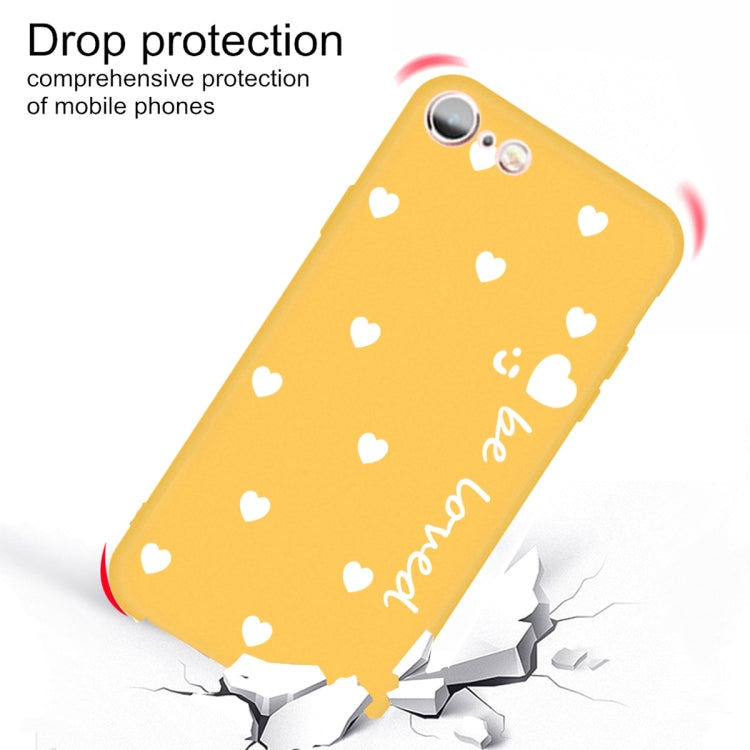 For iPhone 6s / 6 Smiling Face Multiple Love-hearts Pattern Colorful Frosted TPU Phone Protective Case