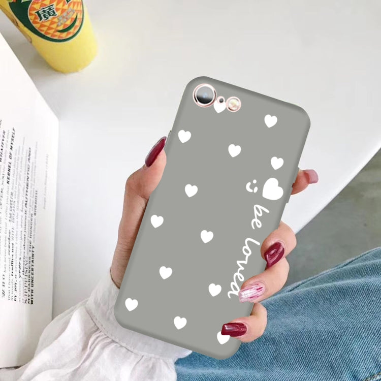For iPhone 6s / 6 Smiling Face Multiple Love-hearts Pattern Colorful Frosted TPU Phone Protective Case