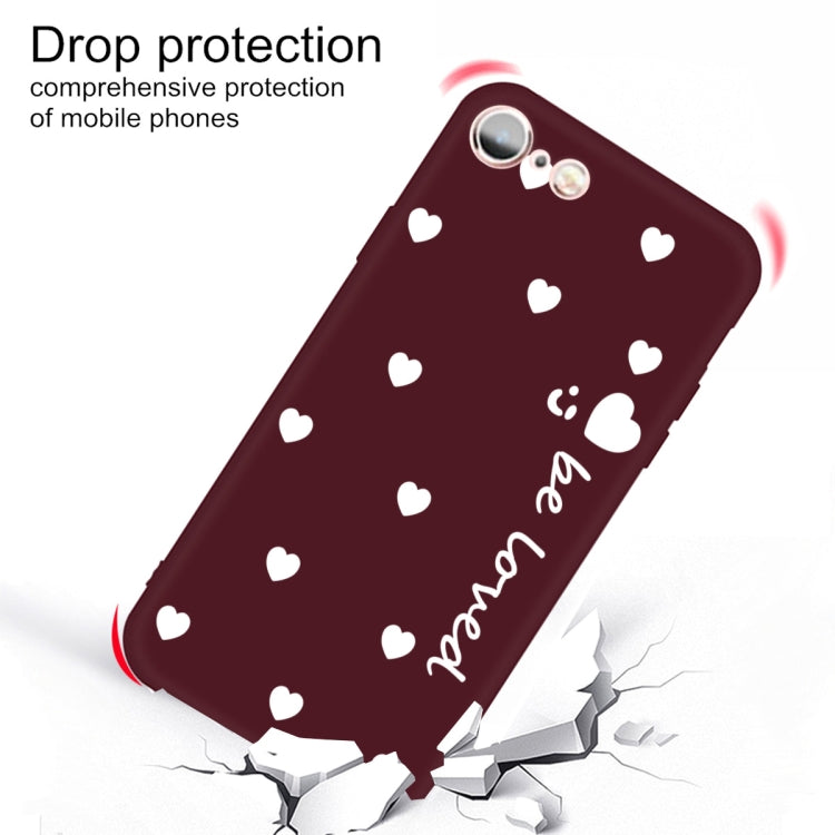 For iPhone 6s / 6 Smiling Face Multiple Love-hearts Pattern Colorful Frosted TPU Phone Protective Case