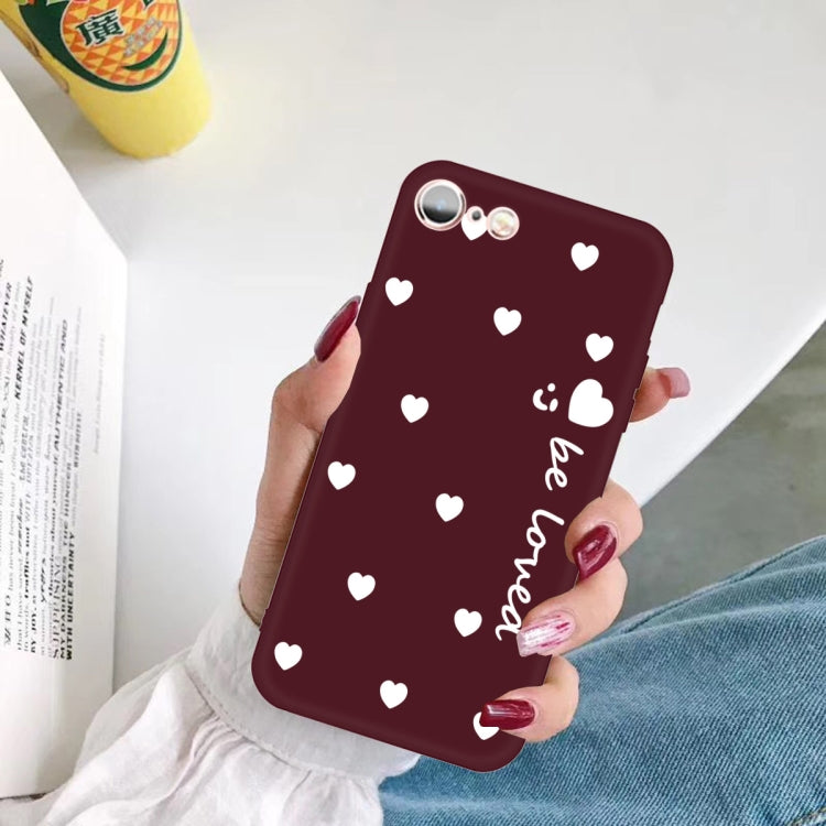 For iPhone 6s / 6 Smiling Face Multiple Love-hearts Pattern Colorful Frosted TPU Phone Protective Case