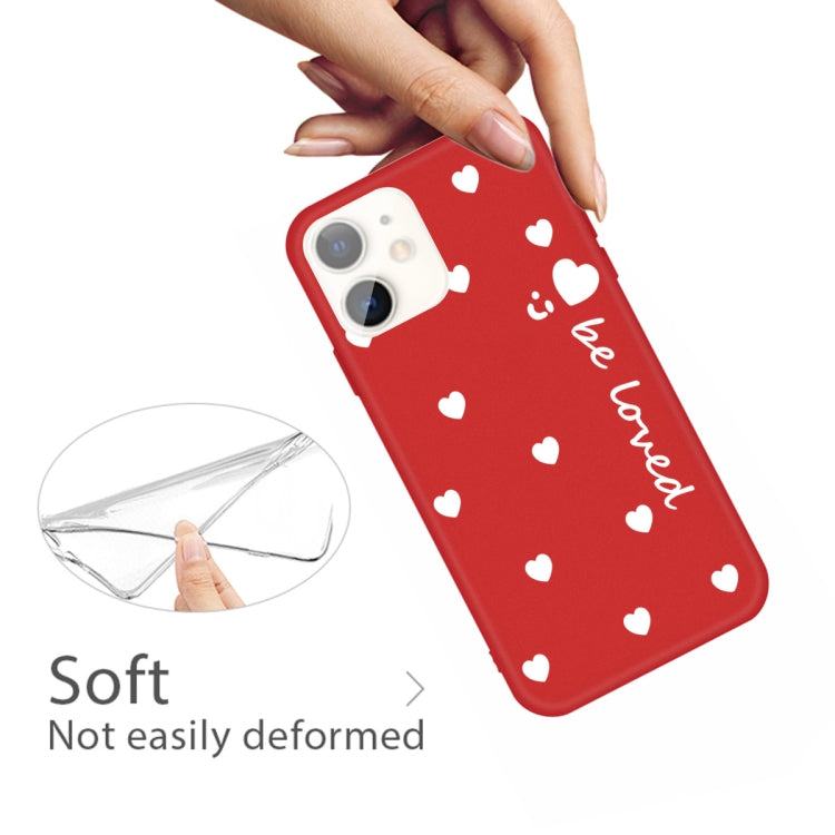 For iPhone 11 Smiling Face Multiple Love-hearts Pattern Colorful Frosted TPU Phone Protective Case