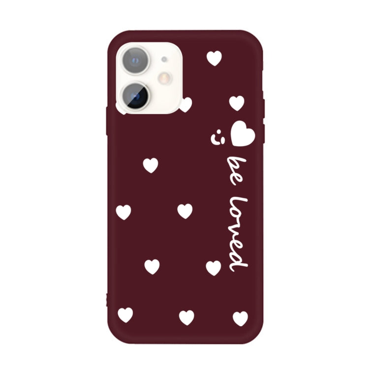 For iPhone 11 Smiling Face Multiple Love-hearts Pattern Colorful Frosted TPU Phone Protective Case