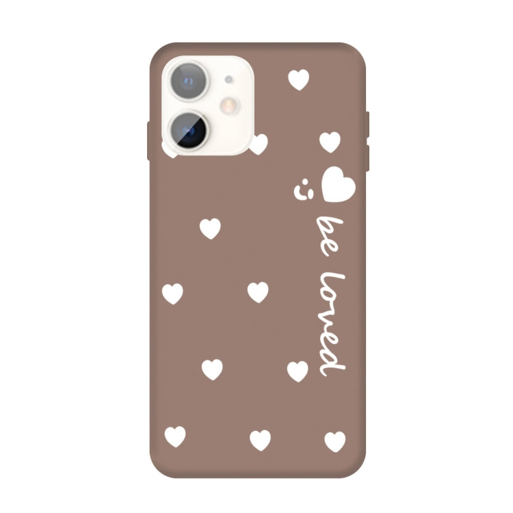 For iPhone 11 Smiling Face Multiple Love-hearts Pattern Colorful Frosted TPU Phone Protective Case