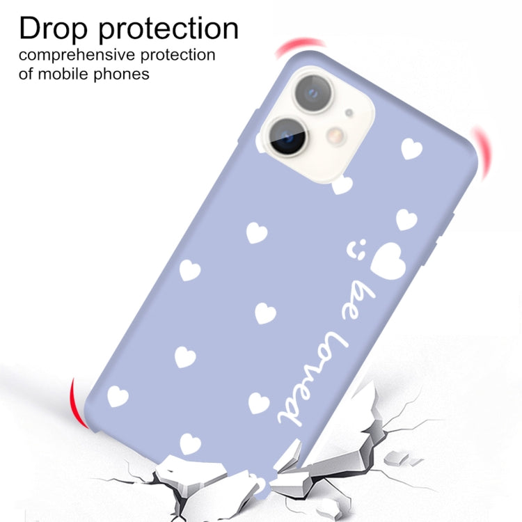 For iPhone 11 Smiling Face Multiple Love-hearts Pattern Colorful Frosted TPU Phone Protective Case
