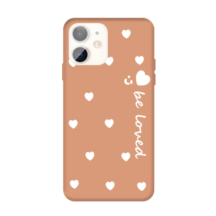 For iPhone 11 Smiling Face Multiple Love-hearts Pattern Colorful Frosted TPU Phone Protective Case