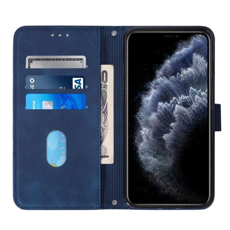 For iPhone 11 Pro Crossbody 3D Embossed Flip Leather Phone Case