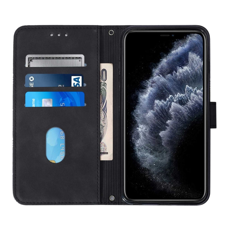 For iPhone 11 Pro Crossbody 3D Embossed Flip Leather Phone Case