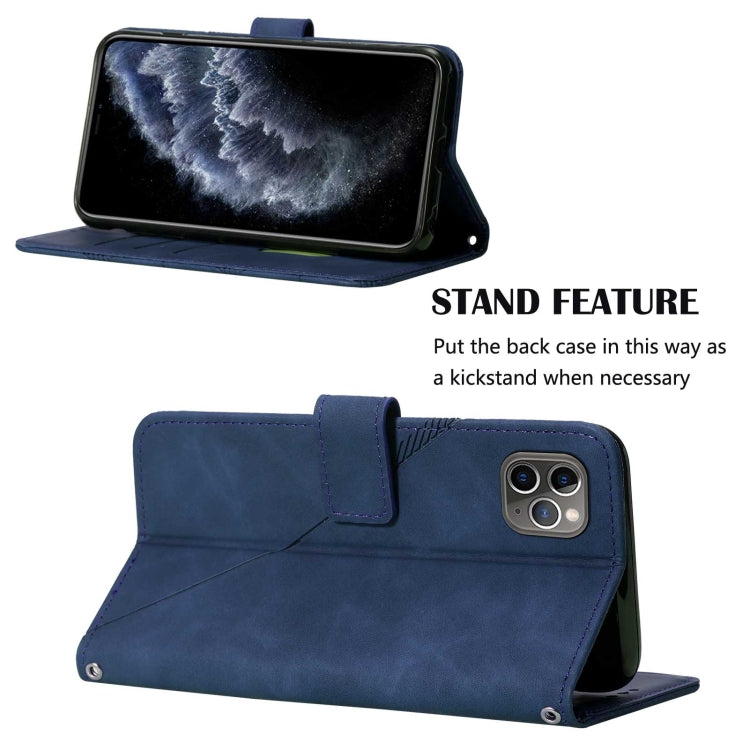 For iPhone 11 Pro Max Crossbody 3D Embossed Flip Leather Phone Case