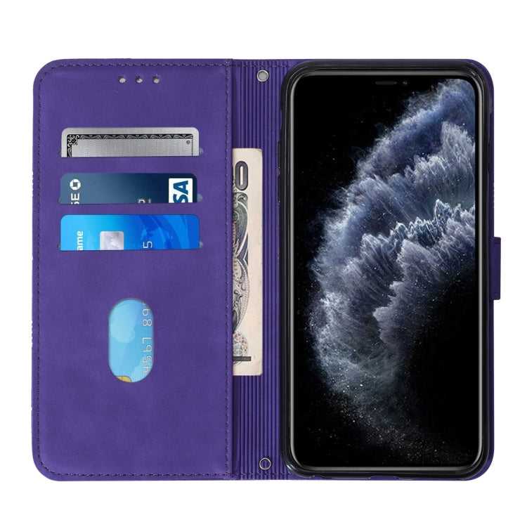 For iPhone 11 Pro Max Crossbody 3D Embossed Flip Leather Phone Case