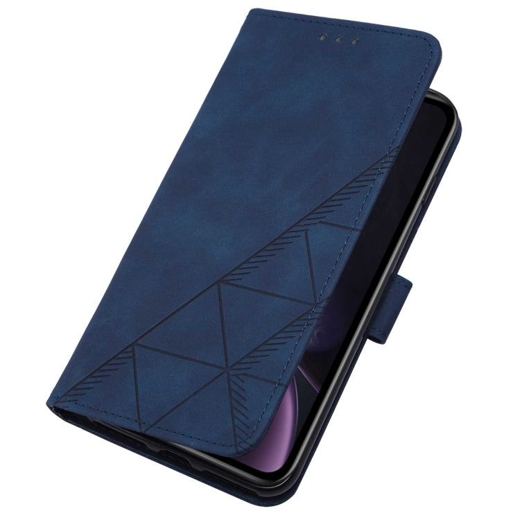 For iPhone XR Crossbody 3D Embossed Flip Leather Phone Case