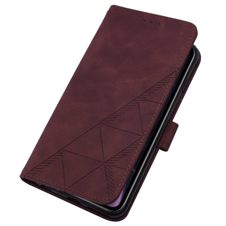 For iPhone XR Crossbody 3D Embossed Flip Leather Phone Case