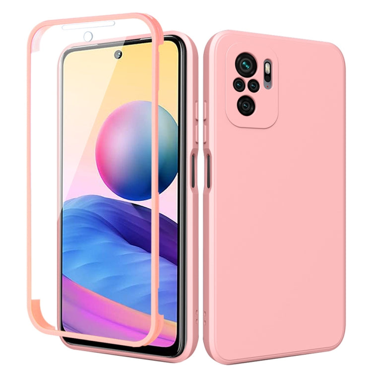 For Xiaomi Redmi Note 10 Imitation Liquid Silicone 360 Full Body Phone Case