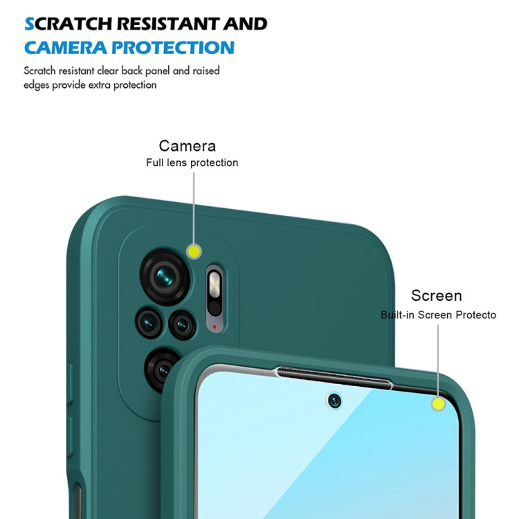 For Xiaomi Redmi Note 10 Imitation Liquid Silicone 360 Full Body Phone Case