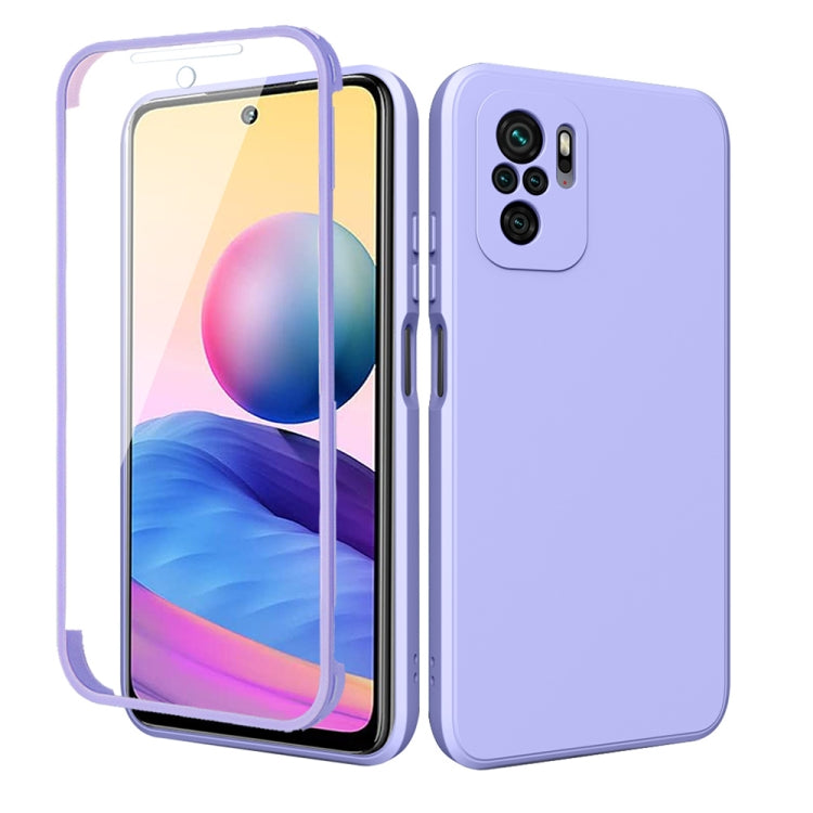 For Xiaomi Redmi Note 10 Imitation Liquid Silicone 360 Full Body Phone Case