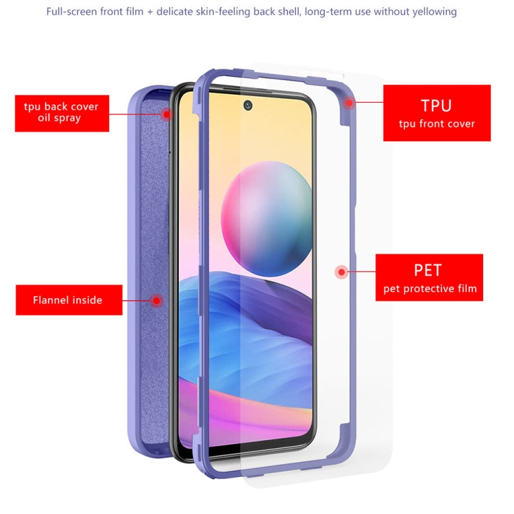 For Xiaomi Redmi Note 10 Imitation Liquid Silicone 360 Full Body Phone Case