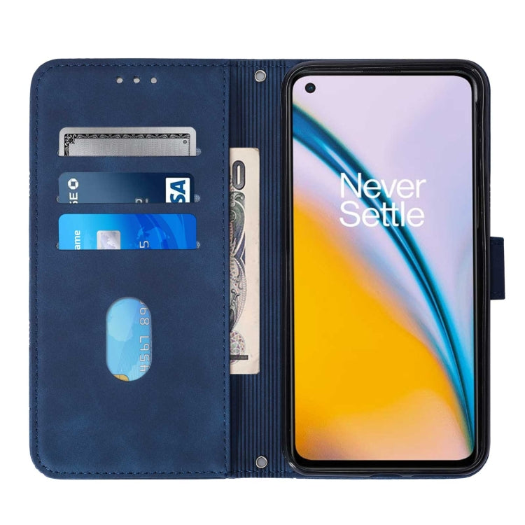 For OnePlus Nord 2 5G Crossbody 3D Embossed Flip Leather Phone Case