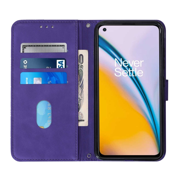 For OnePlus Nord 2 5G Crossbody 3D Embossed Flip Leather Phone Case